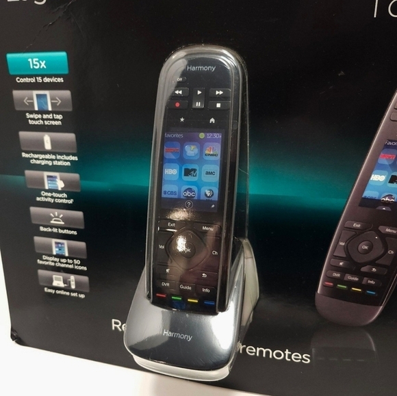 Logitech Harmony Touch Remote Control w/ Charger NEW 915-000252 - Picture 2 of 3